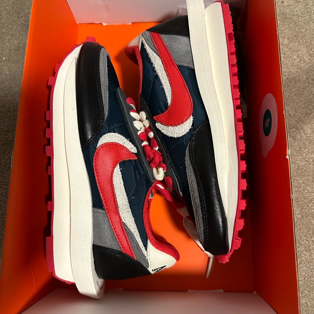 Size 3.5 - Nike LDWaffle x Sacai x Undercover Midnight Spruce University Red